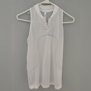 Women's LULULEMON Quick Drying Sleeveless button racerback tank White Size 4